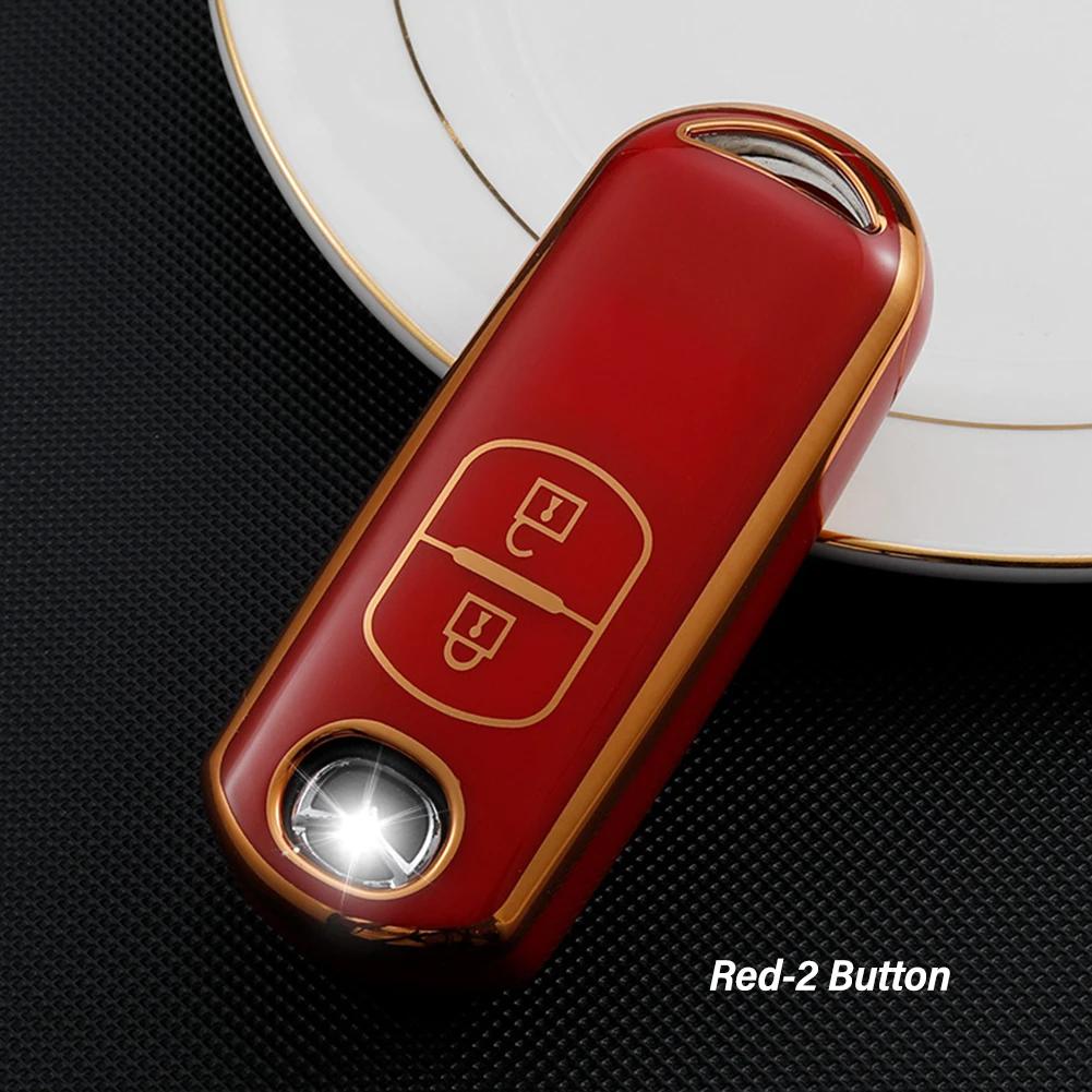 TPU 2 Buttons Car Remote Key Case Cover Shell for Mazda CX-3 CX3 CX-5 CX5 CX7 CX-9 CX8 2 3 5 6 BL BM GJ Atenza Axela Demio