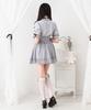Choose your favorite lace frill ribbon skirt, long, lavender gray, size 3L, mass-produced, landmine style, sickly cute, Yumetenbo