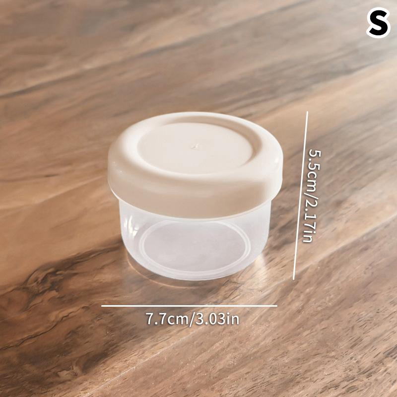 Портативный круглый контейнер для хранения продуктов в холодильнике, пластиковый контейнер для хранения еды с крышкой, портативный контейнер, кухонный кейс S абрикосовый