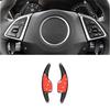 Pair Black Carbon Fiber Steering Wheel Paddle Shifter Extend For Camaro 2016-23
