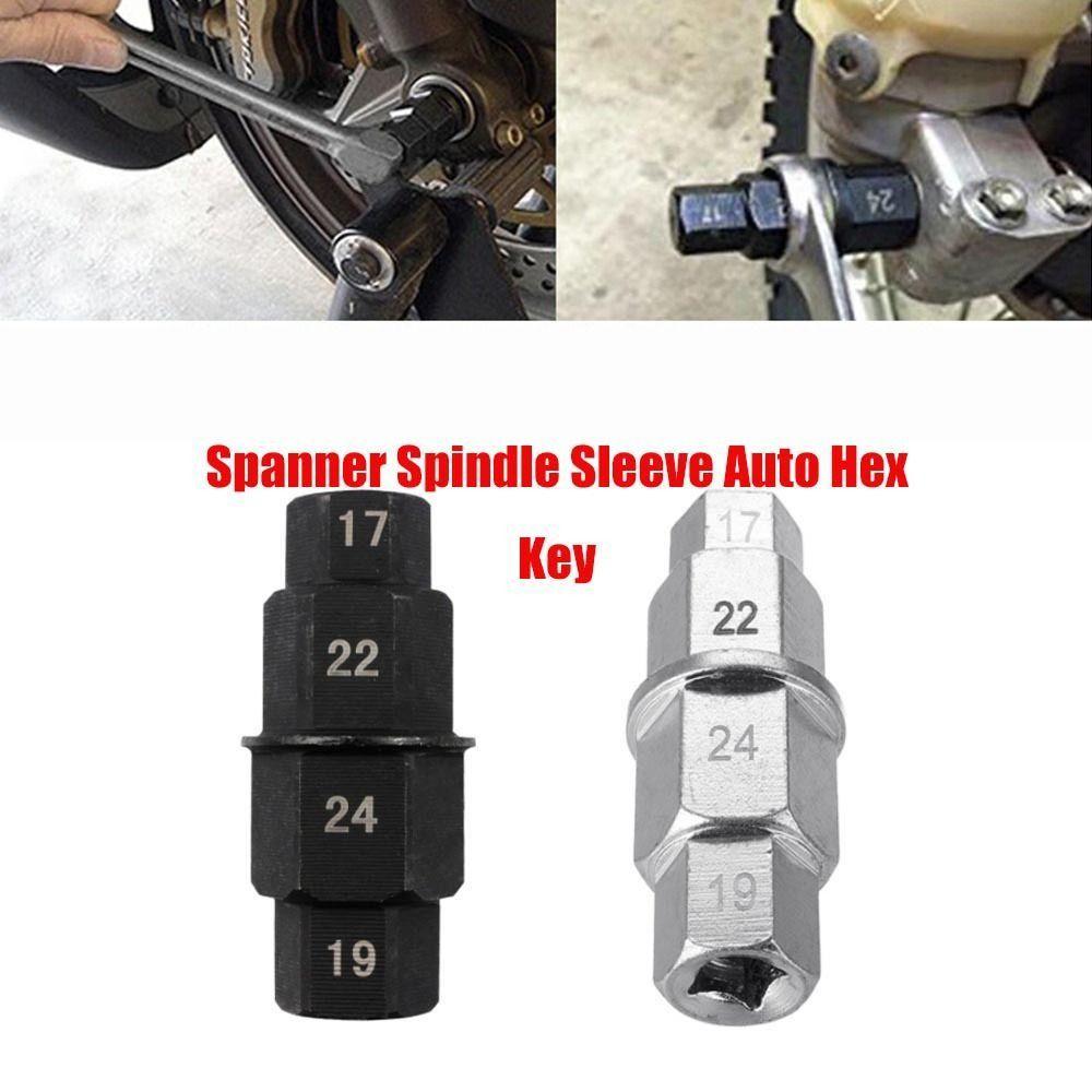 17 19 22 24mm Front Wheel Axle Removal Tool 4-In-1 Repair Wrench Durable Hex Key Socket