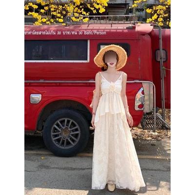 Wind Suspender Women's Dress Suit Summer Vest Top Lace Stitching Skirt