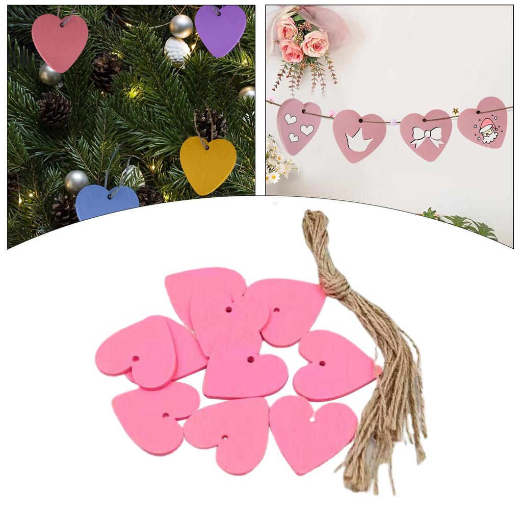 20x Painted Tags Hanging Craft diy Decorations Multicolor
