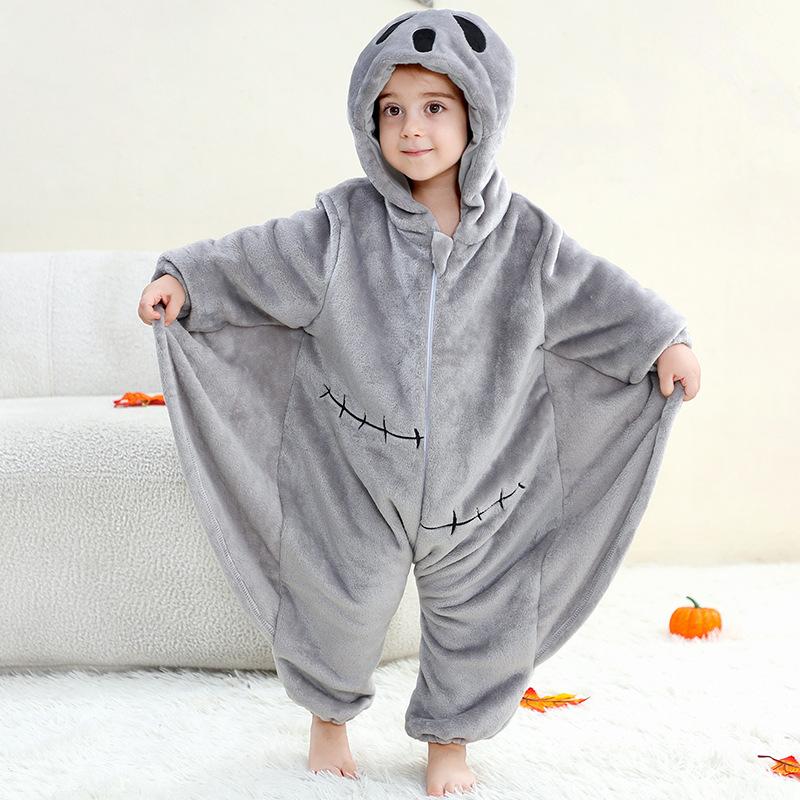 Children's Animal Onesie Pajamas Flannel Sleepwear Winter Warm Homewear Jumpsuit One-Piece Hooded Fleece Rompers Long Sleeve Outfits for Girls Boys
