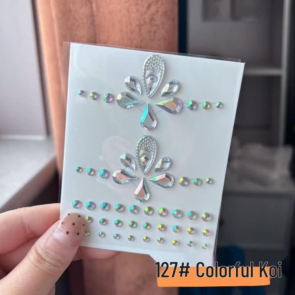 Kids' Vintage Rhinestone Face and Forehead Stickers