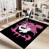 1pc Devilman Home Office, Durable Polyester Floor Mat with Easy, Office Decor, Urban Style, Nonslip Backing