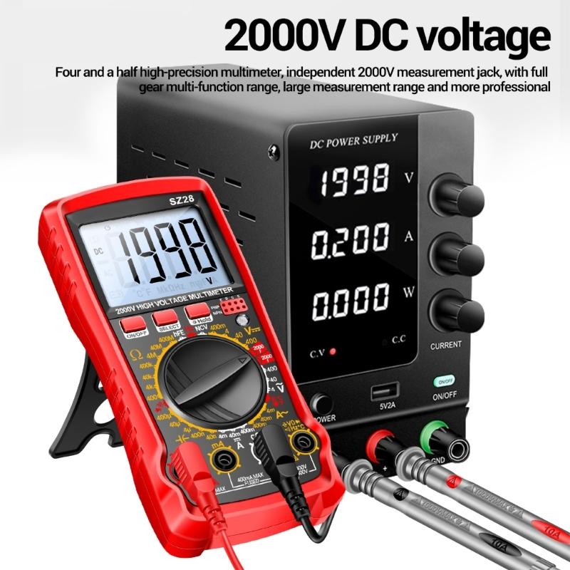 High Accuracy Digital Multimeter 2000V Automotive Tool For Automotive Repair With Backlit Screen And Accurate Readings