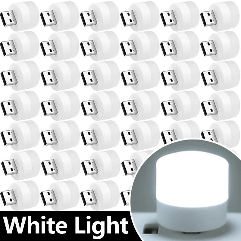 Wholesale USB Night Lights Warm White Eye Protection Mini USB Plug Lighting Portable Computer Mobile Power Charging Lamp Bulbs