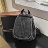 Solid Color Denim Backpack Multifunctional Chest Bag Women Shoulder Bag Mobile Phone Bag