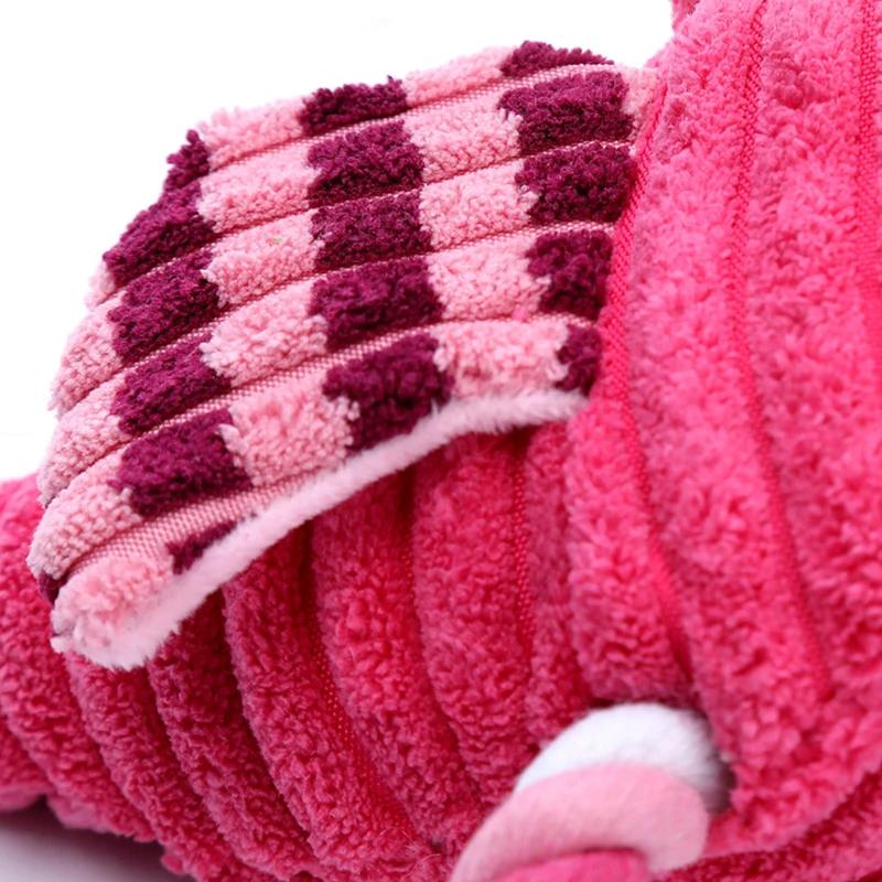 Dog Toy Flamingo Plush Squeaky Chew Interactive Corduroy Puppy Teething Durable Safe Small Medium Breed Pet Supplies