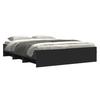 VidaXL Cadre de lit noir 160x200 cm bois d'ingénierie, meuble de chambre à coucher, lit double, sommier, lit, cadre de lit 3295640