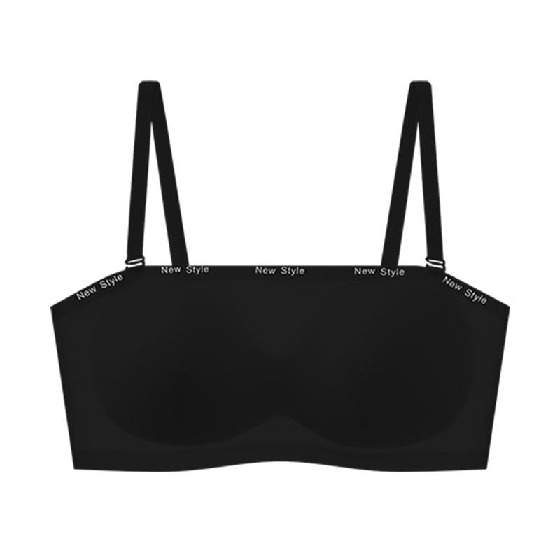 

In summer, strapless people can be non-slip, invisible, thin breathable tube top, anti-light bra cover gathered. xl(fit 60-67.5kg ) чорний