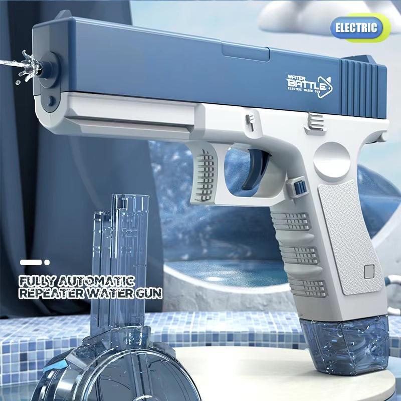 Pistola ad Acqua Elettrica Giocattolo Ricaricabile Blaster ad Acqua a Lunga Gittata Per Battaglie in Spiaggia, Piscina, Giardino Adulti Bambini Giocattolo Estivo Compleanno