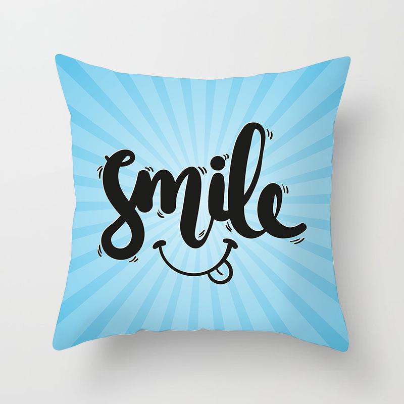 Blue Print Nordic Style Cushion Car Sofa Cushion Pillow Lumbar Cushion Cover Home Furnishings