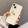 Minimalist Bear Smiley Face Transparent Full Coverage Anti Drop Phone Case For Apple Iphone