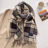 Autumn and winter new versatile scarf women's thickened woven thick beard fringed warm scarf imitation cashmere shawl