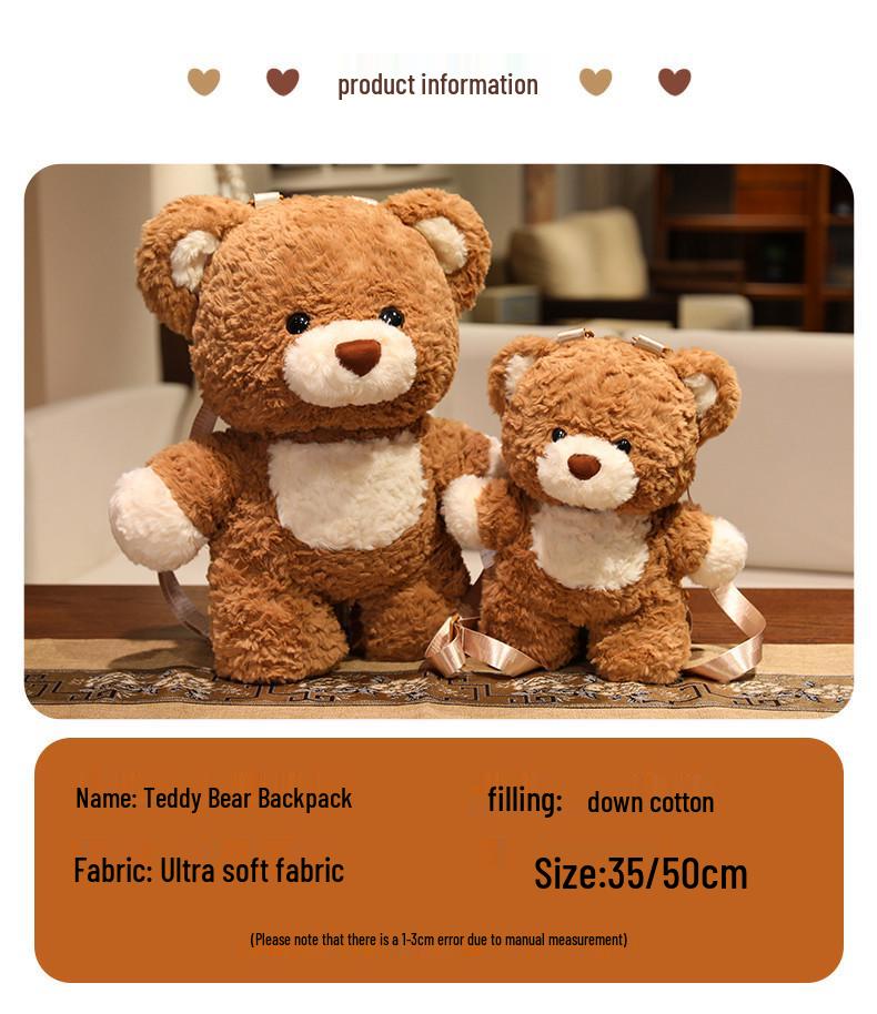 Little Bear Plush Toy Backpack & Crossbody Bag for Girls