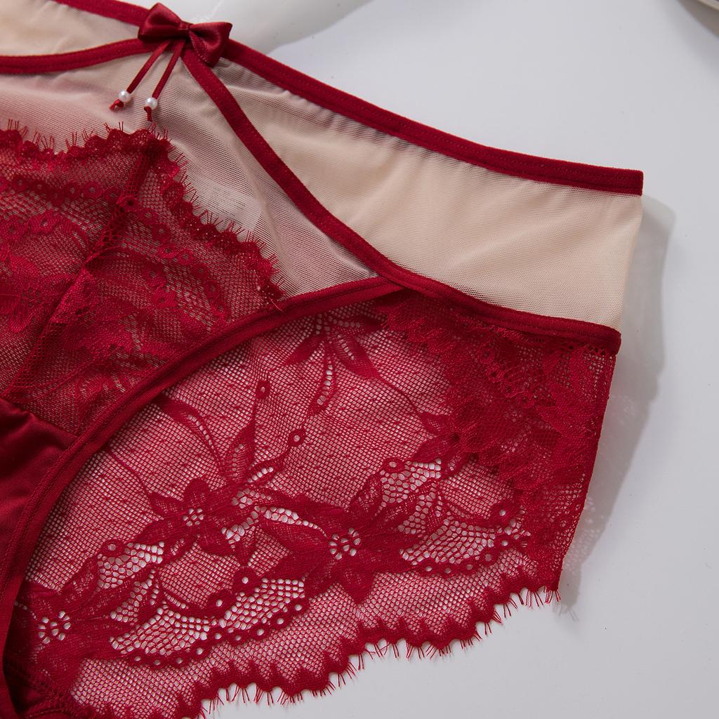 Mid Waist Lace Sexy Panties Breathable Plus Triangle High Elasticity Women’s Panties