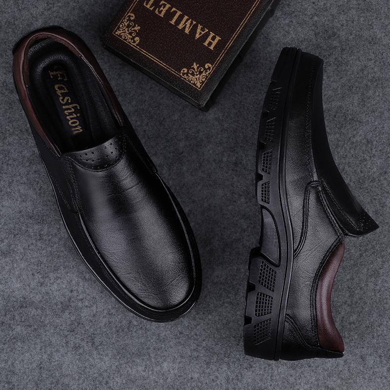 Fashion Fashion Genuine Leather Mens Shoes Business Casual Men Boat Shoes Classic Comfortable Male Sneakers Soft Office Outdoor Footwear