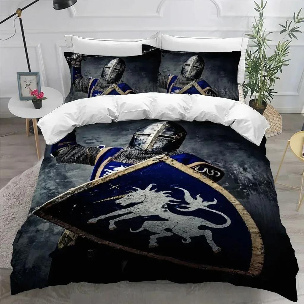 3D Print Holy Knights Bedding Set Duvet Cover Sheet Printed Bed Set Pillowcase Bed Full Queen King Size Comforter Bedroom