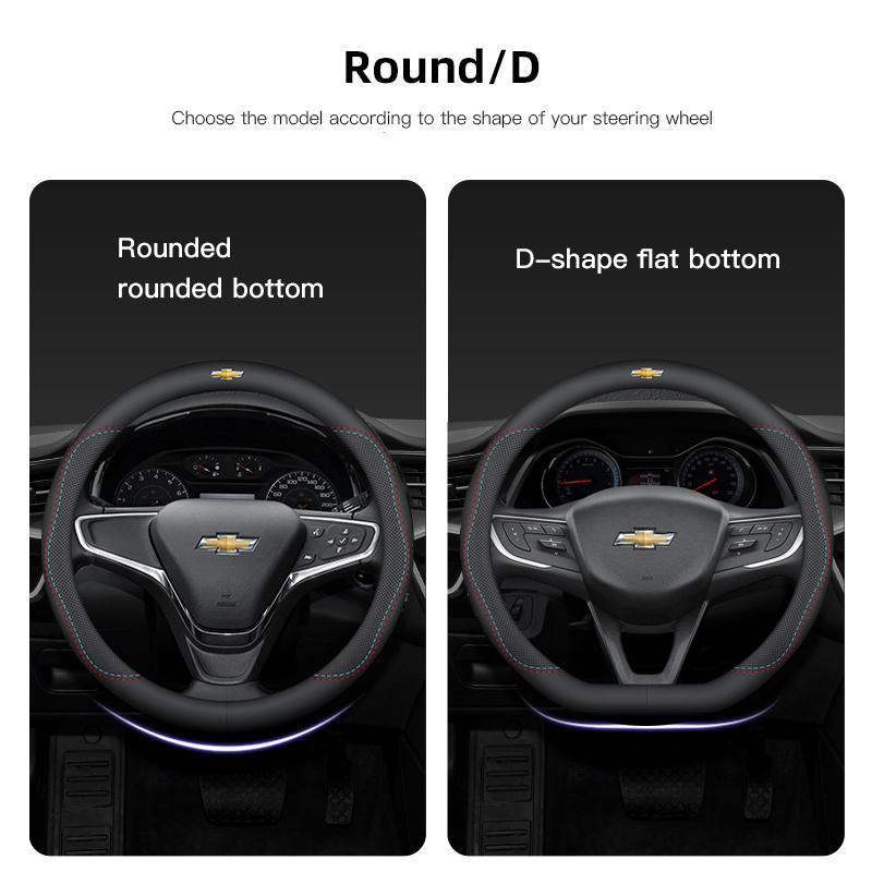 38cm protiskluzový potah volantu z kůže Nappa pro Chevrolet Spark Captiva Cruze Malibu Equinox Trax Camaro Blazer