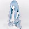 LAOBAO Ayanami Rei Cosplay Wig, Light Blue, Long Curly, Heat-Resistant, Disguise Wig, Costume Accessory, Perfect for Parties, Halloween, Festivals, an