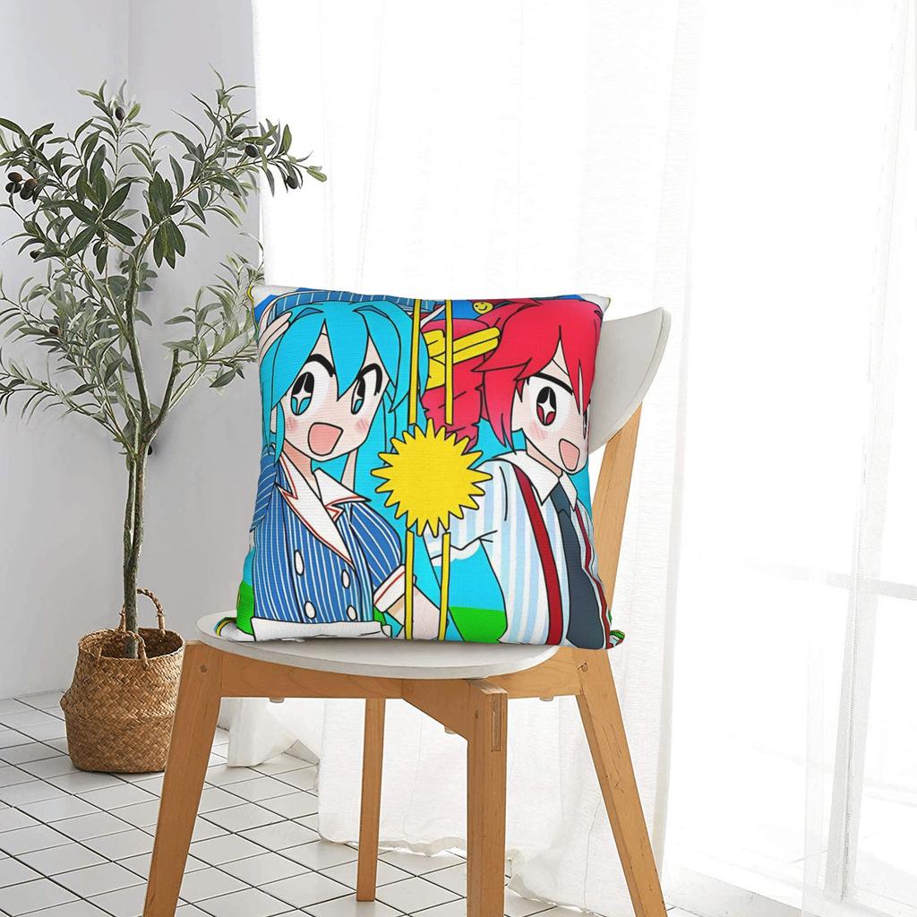 Mesmerizer Kasane Teto Square Pillowcases Polyester Sofa Cartoon Cushion Cover Creative Decorative Pillow Cover 45*45