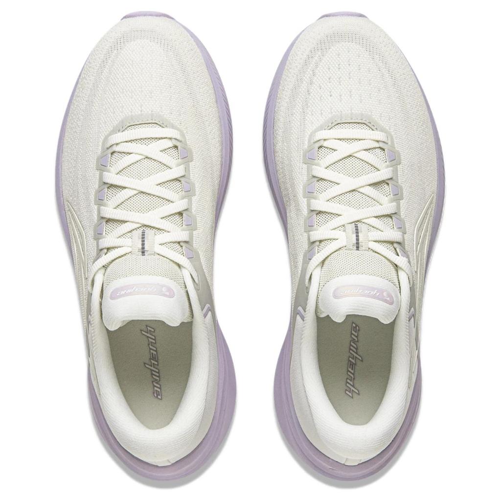 New LiNing Yueying 5 Cushioning, Wear Resistant Low top Casual Running Shoes Women's White Purple ARHV016-2