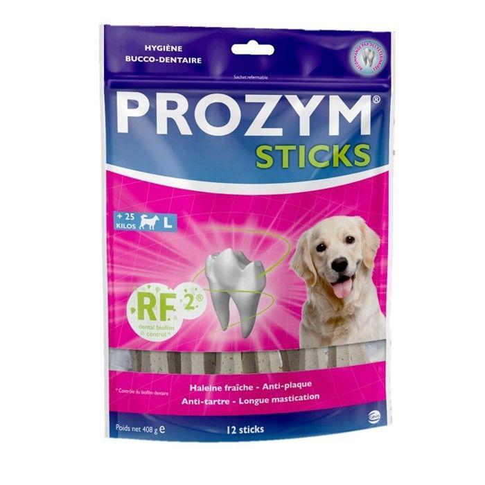 Sticks À Mâcher Pour Chien L (+25kg) - Prozym - Hygiène Bucco-dentaire - Lot De 12