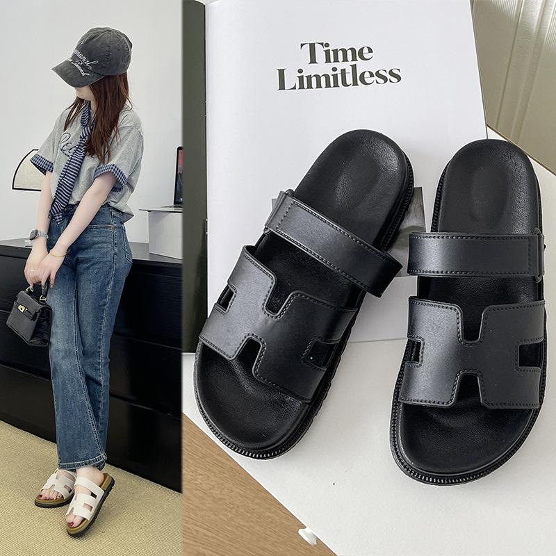 Women s Bow Slides — Stylish, Height-Increasing, Soft-Soled, And Non- Summer Sandals 36 чёрный