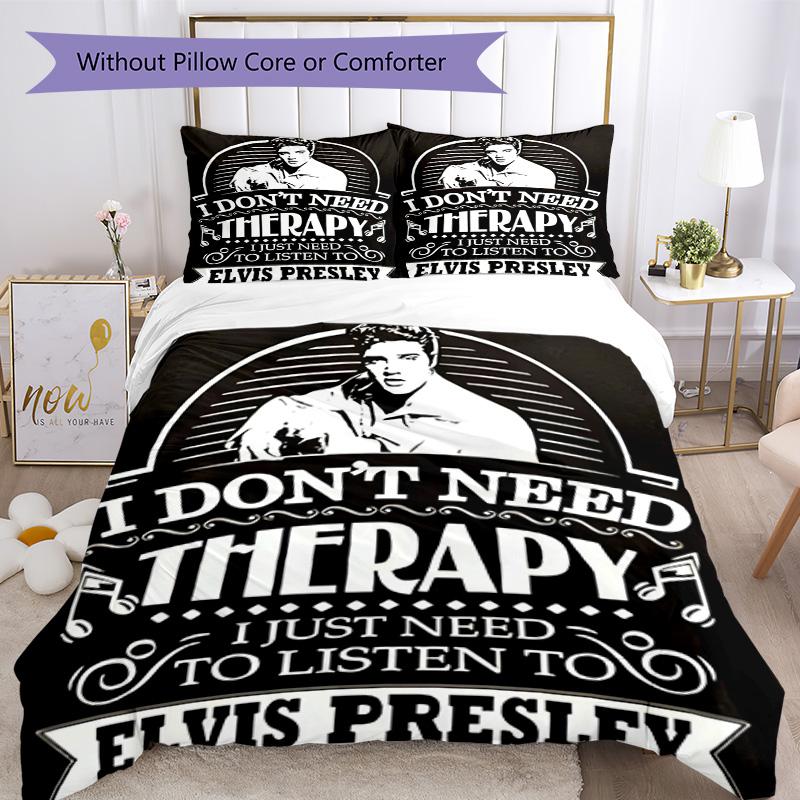 Elvis Presley Comforter Cover Set Suitable For Bedrooms Lightweight Perfect Gift For Friends Family