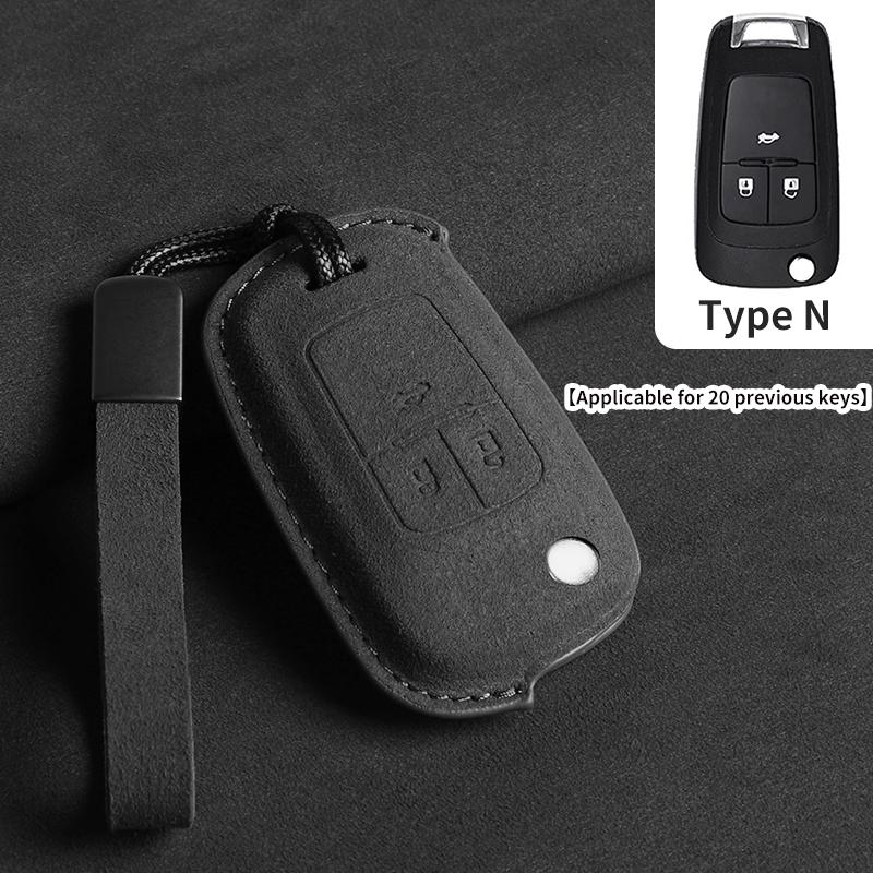 Suede Car Key Case Cover Shell Fob For Buick Encore Envision Gl6 Gl8 Excelle Regal For Chevrolet Cruze Epica Lova Camaro Impala