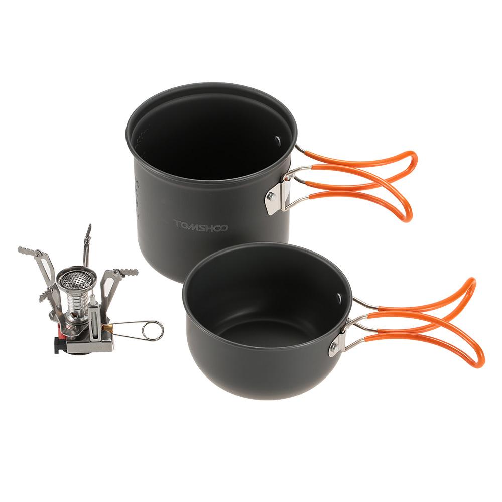 TOMSHOO Mini Camping Stove Cooking Pot 