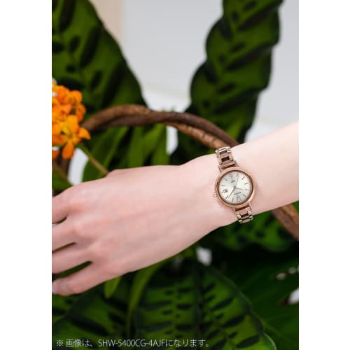 Casio Sheen Radio Controlled Solar Watch, Titanium Series SHW-5400DSG-7AJF, Women's