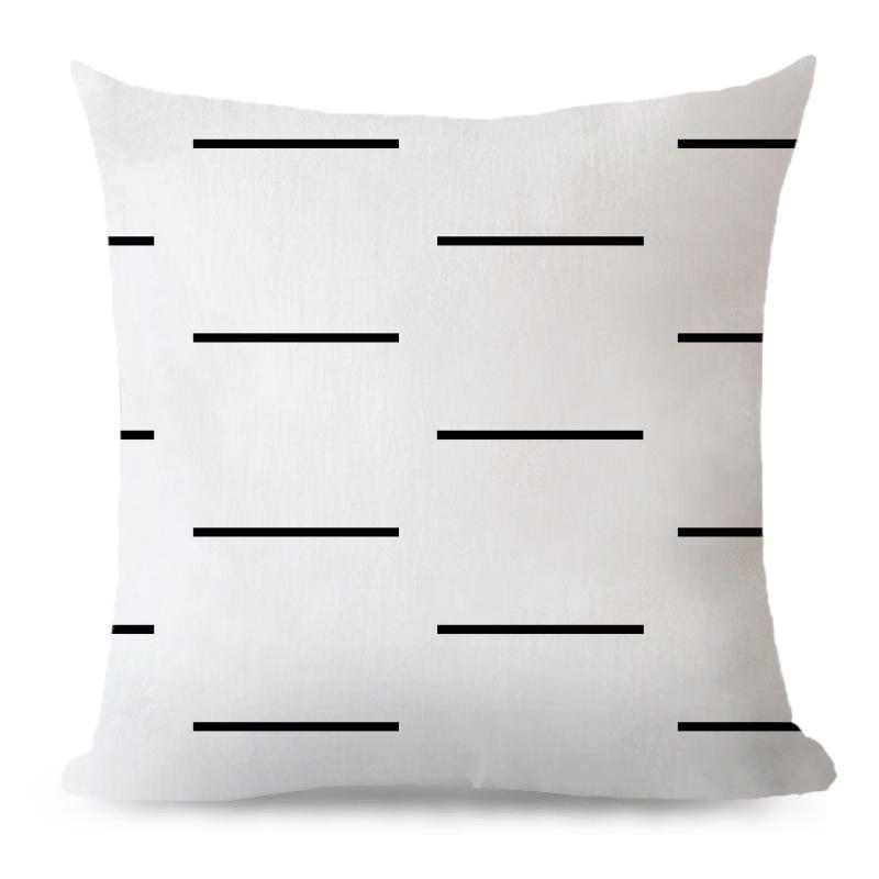 Kissenbezug im nordischen Stil, geometrische Linien, Sofarückenkissenbezug für Wohnzimmer, Kissen aus Baumwolle und Leinen, Autokissen