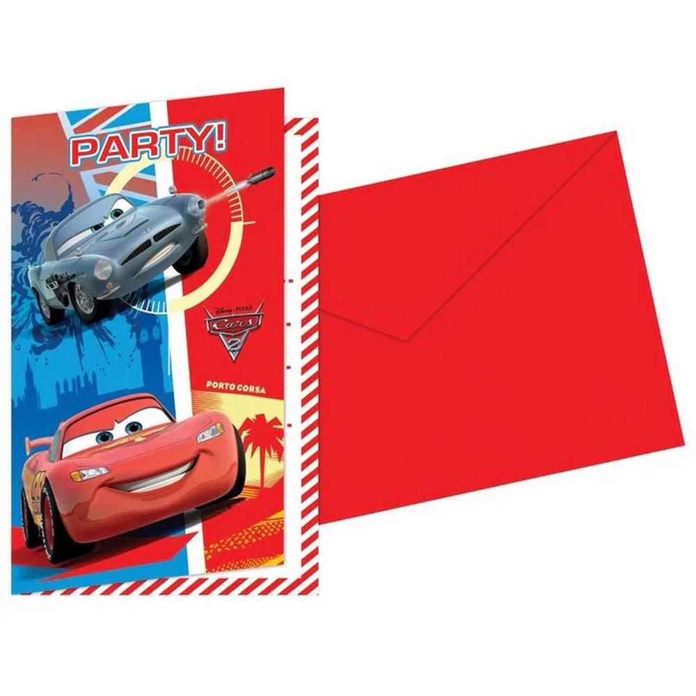 Cars Invitations (Pack of 6)