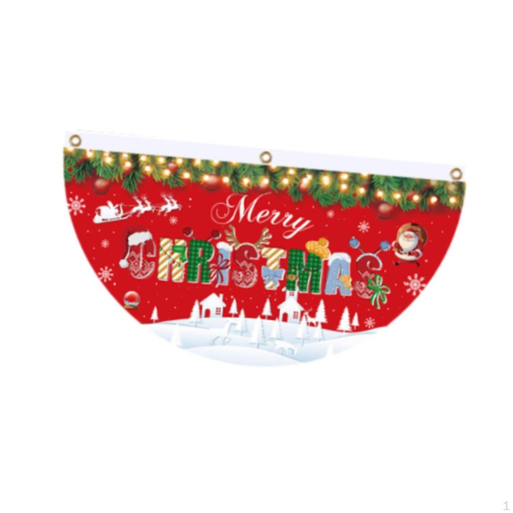 Christmas Banner Hanging Bunting for Patio Porch Outdoor Party