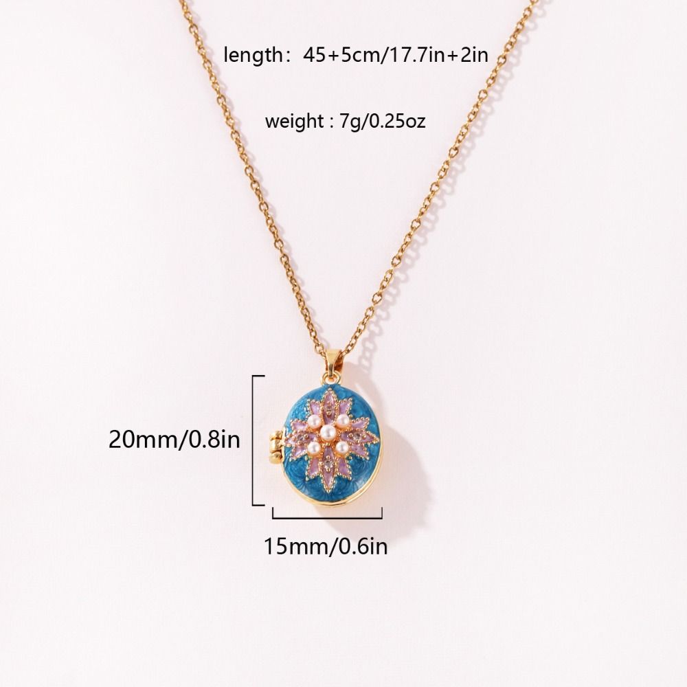 Brass Photo Locket Pendant Necklace Non-Fading Locket Necklace For Jewelry Gifts