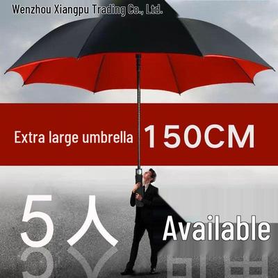 Umbrelă extra-mare rezistentă la vânt cu mâner lung și logo elegant pentru furtuni