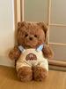 Plush Bear Teddy Toy With Overalls Soft Stuffed Animal Gift For Children
