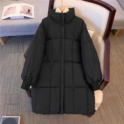 New Style Down Jacket for Women, Winter Korean Version, Mid-length, Thickened Cotton Jacket, Loose, Western Style, Knee-high Cotton Jacket