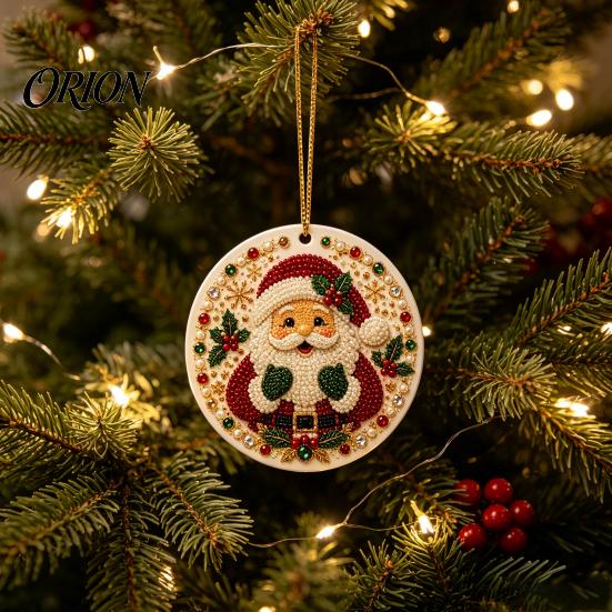 Holiday Tree Decorations Christmas Acrylic Hanging Ornament, Double Side Printed Ornament Decor Pendant, Festive Home Decoration Special