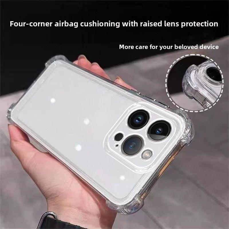 Luxury Shockproof Transparent Case For iPhone 17 16 15 14 13 12 11 Pro Max X Xs XR Max 7 8 Plus SE Clear Soft Bumper Cases Cover