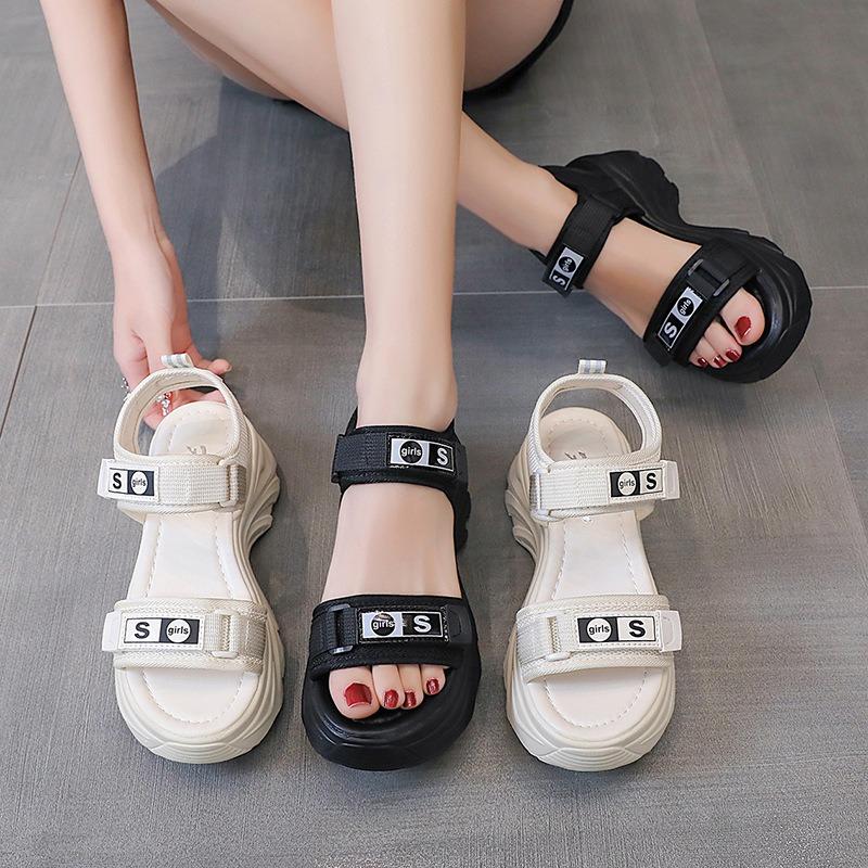Sports sandals women's summer platform new Velcro beach shoes college style is good with casual women's shoes