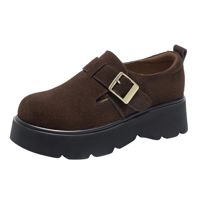 Aokang Platform Slip-On Casual Shoes 37 кофейный
