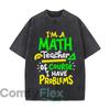 Im A Math Teacher Of Course I Have Problems Graphic Vintage Distressed Loose Streetwear Tops