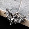 Unisex Stainless Steel Bat Pendant Necklace - Punk Halloween Gift