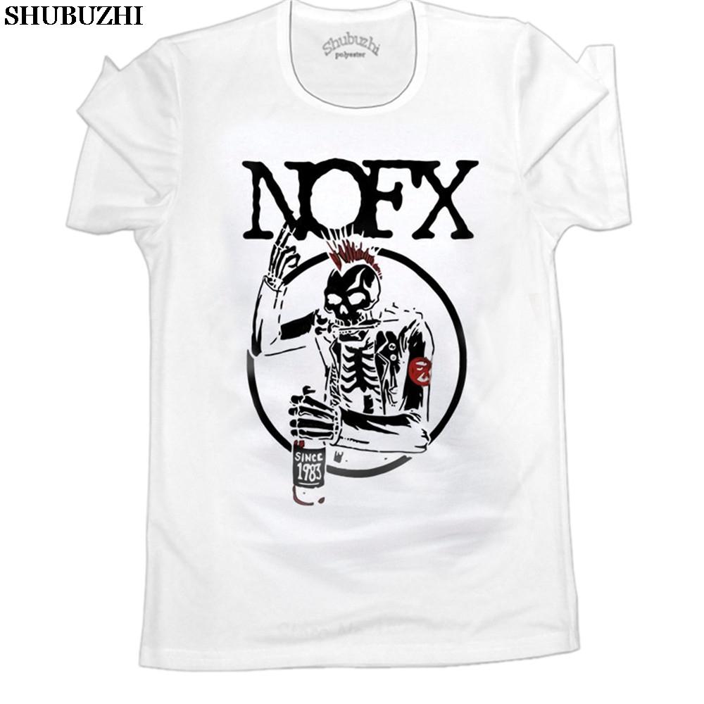 Short Sleeves Cotton Fashion T Shirt  Nofx Mens Old Skull Tshirt Large Black euro size S