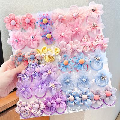 10 Τεμ. Παιδικό λαστιχάκι μαλλιών με λουλούδι από δίχτυ, με καλή ελαστικότητα, βρεφική κορδέλα μαλλιών, πριγκιπική κορδέλα, χαριτωμένο λαστιχάκι για κορίτσια