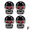 4pcs Skull Valve Stem Caps Funny Air Caps Cover Auto Tyre Air Valve Stem Caps Dust Cover For Bike Car Vehicles Styling Whee J4U6